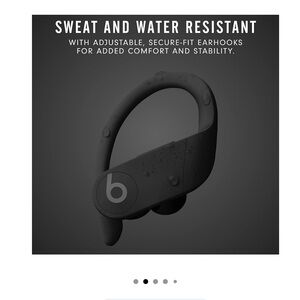 Beats by Dre Black Earbud Headphones Power Beats Pro